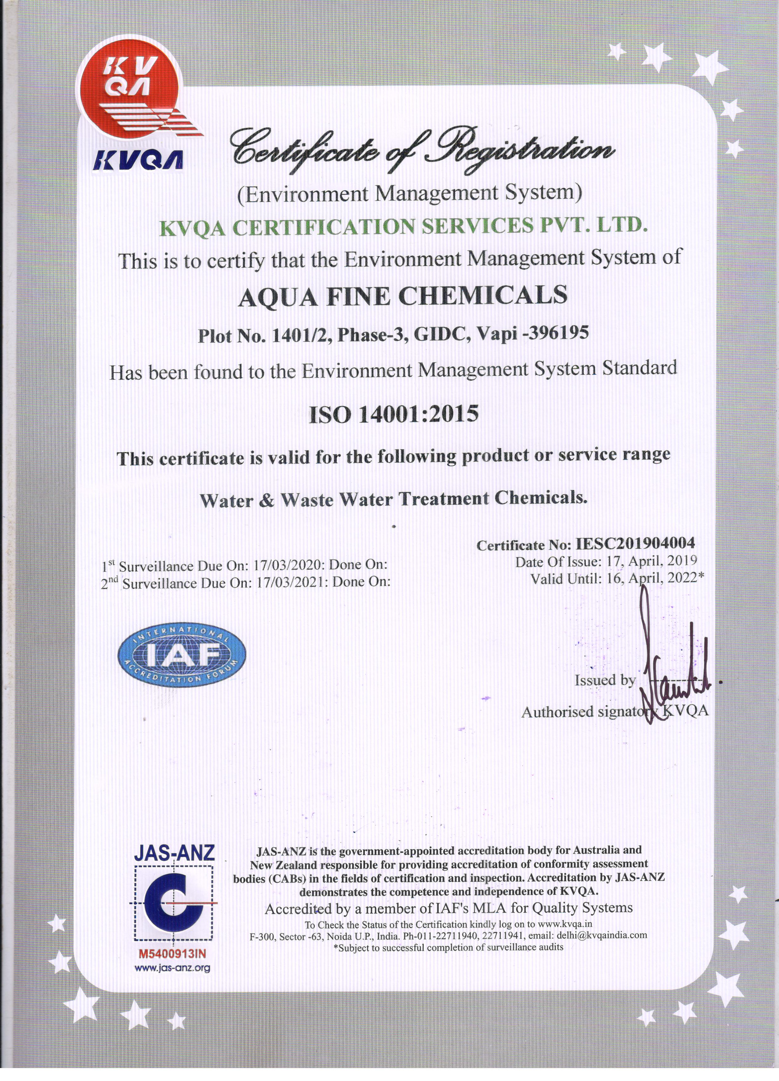 Certificate